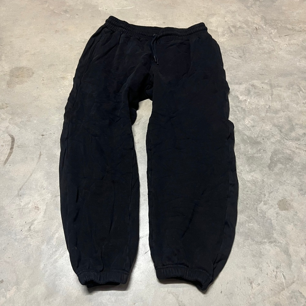 Quince Black Organic Heavyweight Fleece Boyfriend Sweatpants Women L RAEXN006